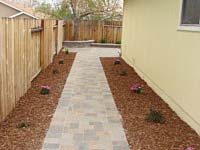 Paver Walkways and Usable Side Yards